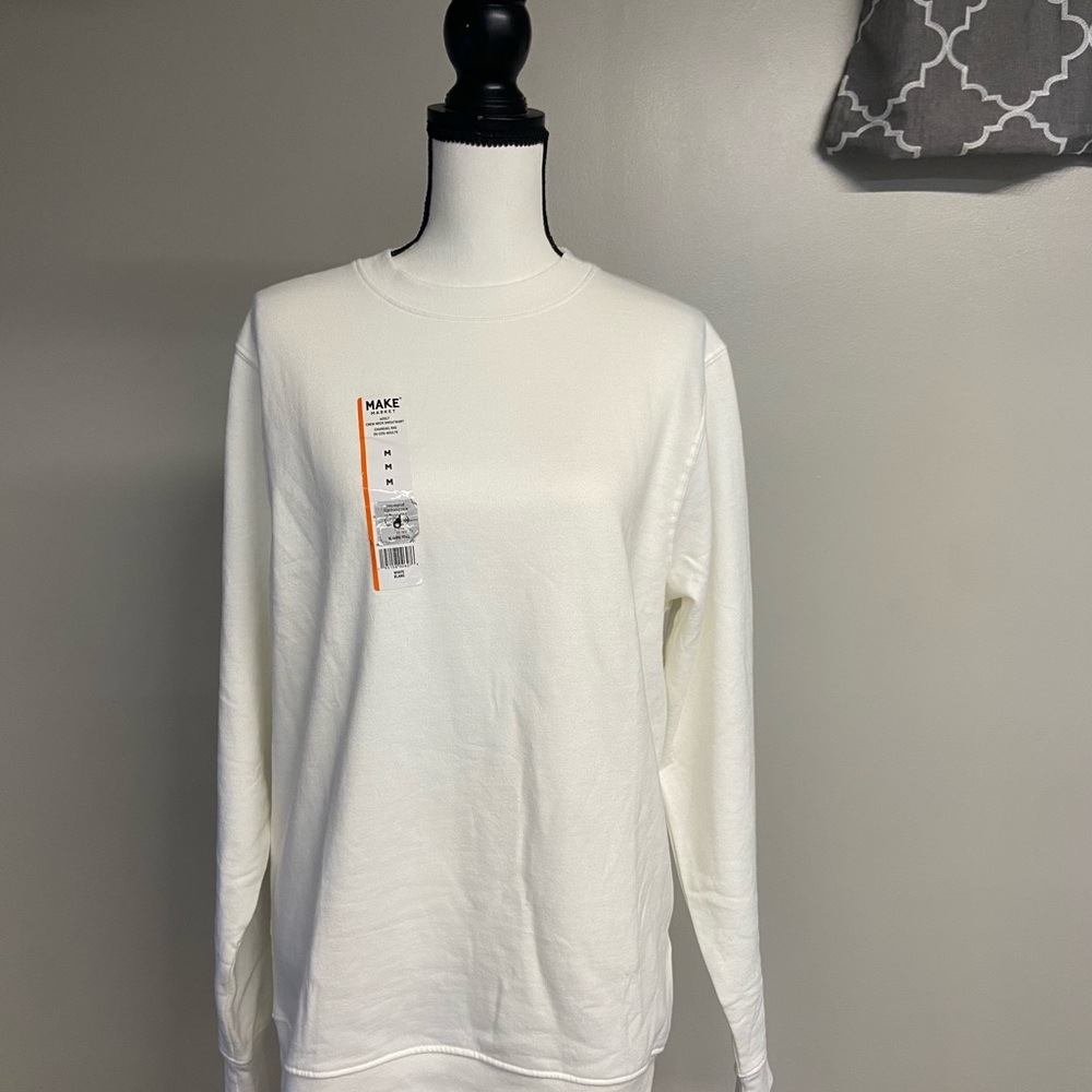 Make Market White Crewneck